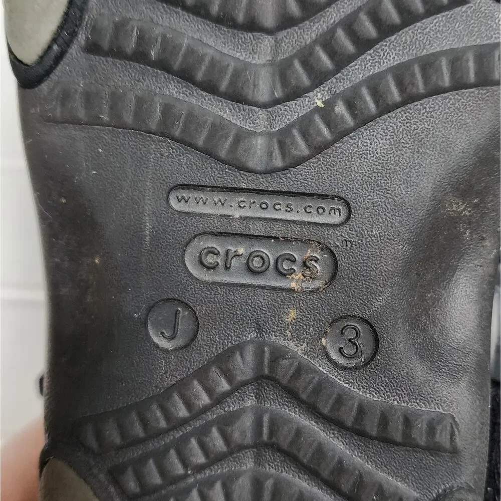 Crocs Kids Classic All-Terrain Black Sandals Size 3 Big Kids